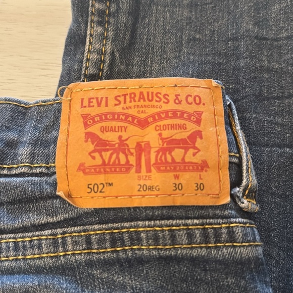 LEVI 502 | Men's Levi's® 502™ Regular Tapered-Leg Stretch Jeans Sz 30x30 Denim - Picture 4 of 6